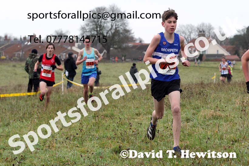 Boys under-15s, 2021 North Eastern Cross Country Championships, Sedgefield. Photo: David T. Hewitson/Sports for All Pics